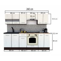Bucatarie MARINA NEW 2A 240 Wenge / Decor K365